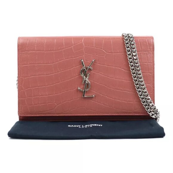 Auth SAINT LAURENT Wallet Chain Crossbody Shoulder Bag - Picture 1 of 16